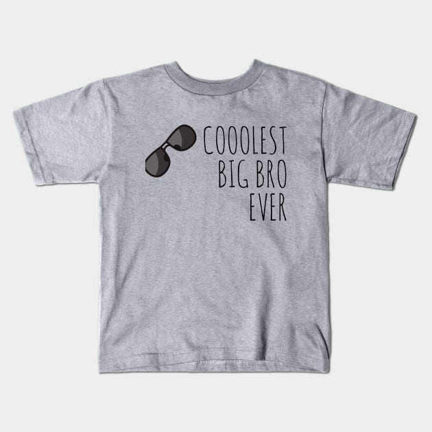 Coolest big bro ever Kids T-Shirt by warantornstore